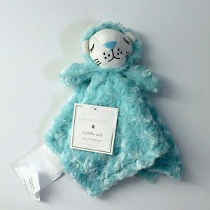 Manhattan Kids Aqua Lion Rosette Plush Lovey Baby Security Blanket Cuddle Pal